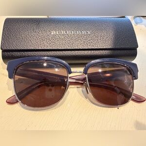 Burberry Sunglasses with Dark Frame and Brown Lenses